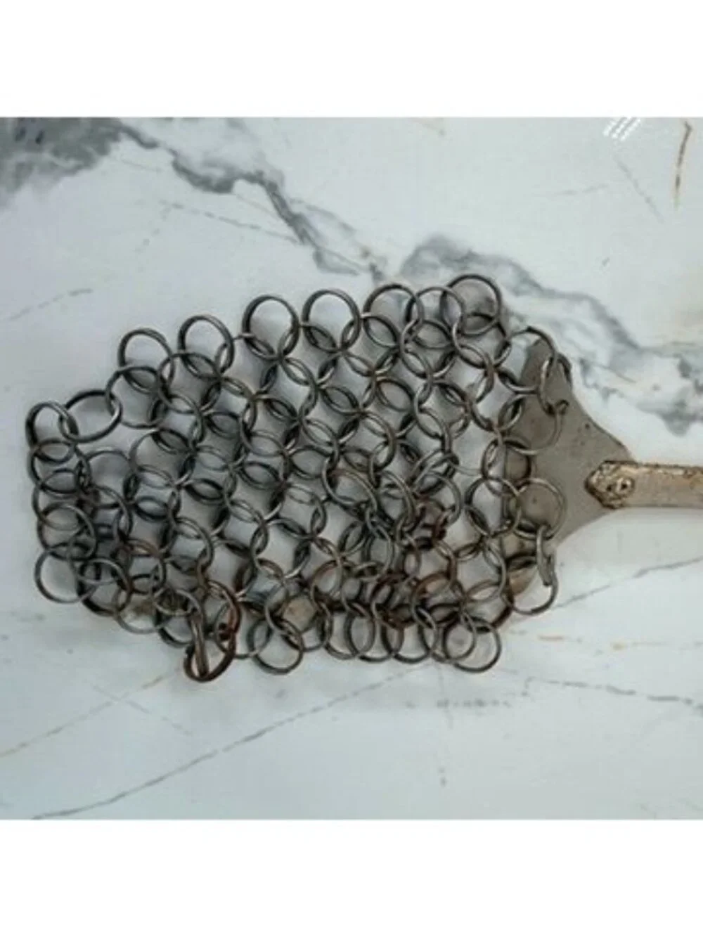 Vintage Antique Chainmail Pot Scrubber & Cast Iron Skillet Cleaner
